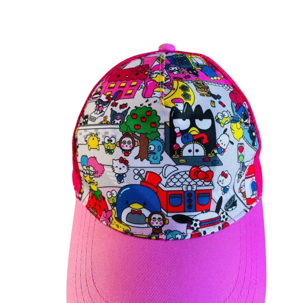 Hello Kitty and Friends Trucker Hat Pink Mesh Cap Cartoon Character‎ Sanrio Hat